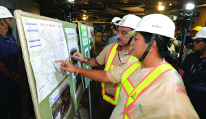 CM Rekha reviews Phase 4 construction work at RK Ashram Marg