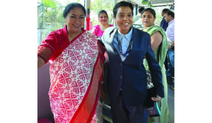 CM Rekha travels in DTC bus, reviews Saheli Pink NCMC Card system