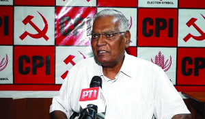D Raja questions PM Modi over fall in education Budget