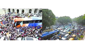 Day 3: Barricades slow central Delhi traffic after Opposition protests