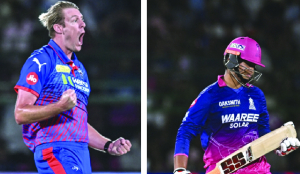DC’s Kyle Jamieson handed demerit point for Sooryavanshi send off
