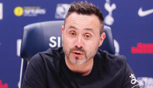 De Zerbi wants Tottenham to ‘play with courage’