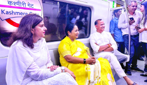 Delhi CM Rekha Gupta takes metro to push fuel savings campaign