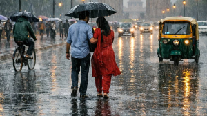 Delhi gets year’s first rain