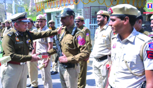 Delhi Police chief reviews security, meets staff on Holi