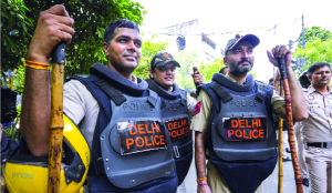 Delhi Police maintain vigil at ongoing CJP protest