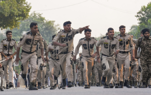Delhi protest turns violent: two police personnel hurt in stone pelting, protesters allege lathi charge