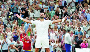 Djokovic outlasts Auger-Aliassime after more than 5 hours to reach Wimbledon semifinals at age 39