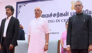 DMK Criticises Playing of ‘Vande Mataram’ at Vijay Government Oath Event