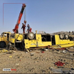 Eleven killed after bus overturned in Iran, 24 injured