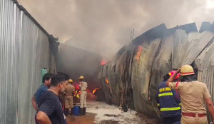 Fire breaks out at cotton factory in Bhubaneswar