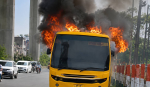 Fire breaks out in school bus under maintenance in Ghaziabad, no casualties reported