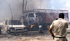 Fire destroys case property vehicles in New Ashok Nagar Police Station Malkhana
