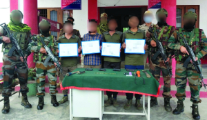Four hardcore ULFA(I) cadres lay down arms in Arunachal