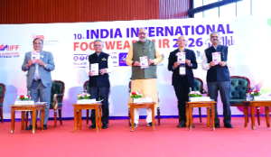 Giriraj Singh inaugurates 10th India International Footwear Fair 2026 at Bharat Mandapam