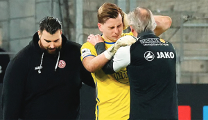 Goalkeeper hospitalised after firecracker explodes near him in German soccer game