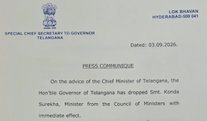 Governor approves Revanth Reddy’s decision to drop Konda Surekha from Telangana Cabinet