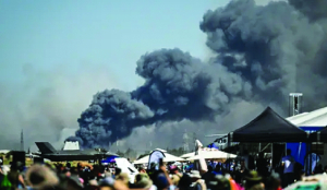 Greek air force jet crashes at aerial show