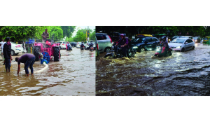 Gurugram drenched in hour-long downpour; waterlogging hits key routes, traffic crawls