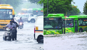 Heavy rain brings Delhi to standstill, IMD issues red alert