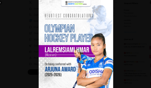 Hockey player Lalremsiami makes history as first Mizo to win Arjuna award