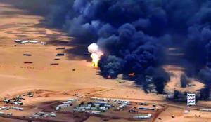 Houthi attacks on Saudi ignite fires at oil facilities, 70 hurt