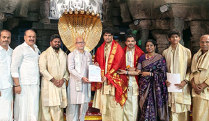 Hyderabad firm donates Rs 2 crore to TTD's SV Pranadana Trust