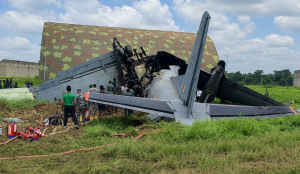 IAF AN-32 transport Aircraft crashes during landing at Jorhat Air Force station in Assam