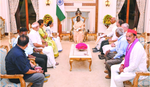 INDIA bloc meets President