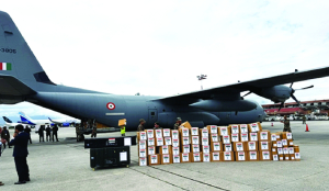 India sends fresh tranche of relief material to Nepal