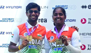 India stun Korea again, Dhiraj-Kumkum win mixed team gold