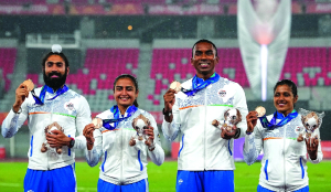 India win bronze in 4x100 mixed relay, Gulveer completes hat-trick