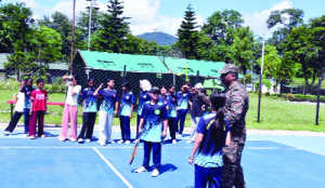 Indian Army introduces tennis training for students at Aalo