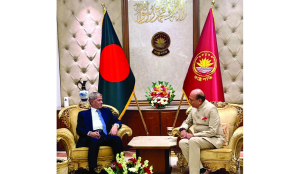 Indian envoy Trivedi meets Bangladesh president