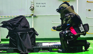 Indian Navy disposes of unexploded missile warhead from oil tanker