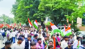 Jharkhand job aspirants take out Tiranga Yatra in Ranchi