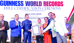 Jindal steel earns Guinness World record for slag road