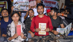 Job aspirants, protesting paper leaks in Ranchi, demand probe by retd judges from outside Jharkhand