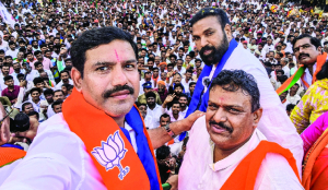 Karnataka BJP president targets Congress Govt over corruption, drought during Ballari Chalo padayatra