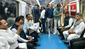Karnataka CM DK Shivakumar takes Metro to avoid traffic disruptions