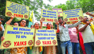Kashmiri Pandits protest in Jammu; seek rehabilitation policy, fresh job package
