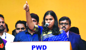 Keerthana takes oath after missing initial opportunity