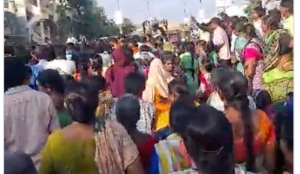 Khammam residents in Telangana protest proposed house demolitions for road widening