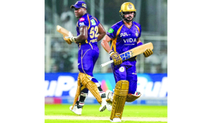 KKR beat MI by four wickets