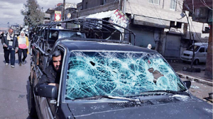 Kurdish forces exchange strikes east  of Aleppo