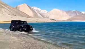 Ladakh fines 4 tourists Rs 2 lakh for illegal off-roading in Pangong Lake