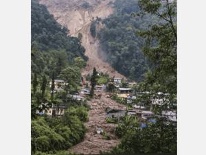 Landslide damages several houses in Sikkim's Gyalshing district