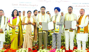 LG, CM Rekha attend Ambedkar University convocation