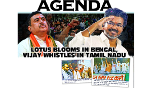 Lotus blooms in Bengal, Vijay whistles in Tamil Nadu