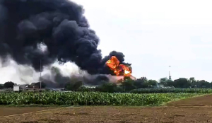 LPG tanker crashes into UP toll plaza, massive explosion leaves 5 injured